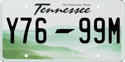 TN license plate Y7699M