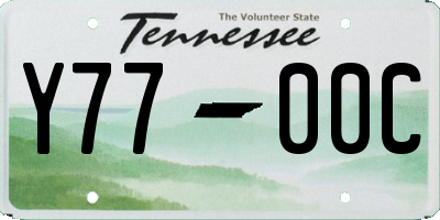 TN license plate Y7700C