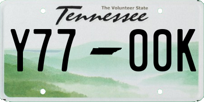 TN license plate Y7700K