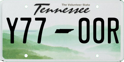 TN license plate Y7700R