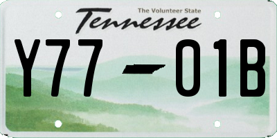 TN license plate Y7701B