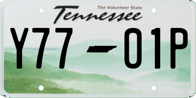 TN license plate Y7701P