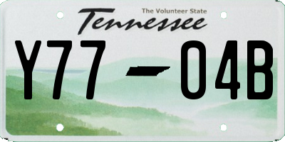 TN license plate Y7704B