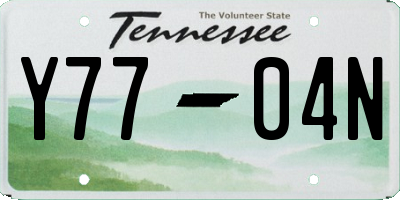 TN license plate Y7704N