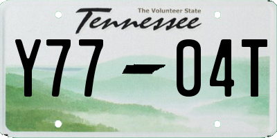TN license plate Y7704T