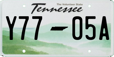 TN license plate Y7705A