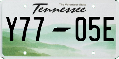 TN license plate Y7705E