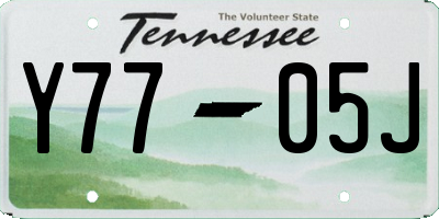 TN license plate Y7705J