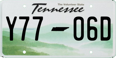 TN license plate Y7706D