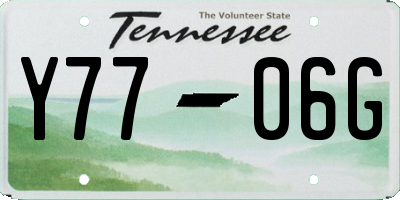 TN license plate Y7706G