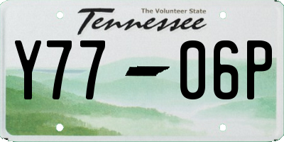 TN license plate Y7706P