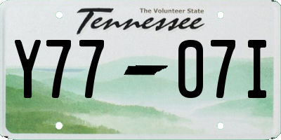 TN license plate Y7707I