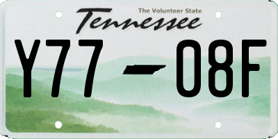 TN license plate Y7708F