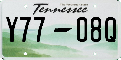 TN license plate Y7708Q