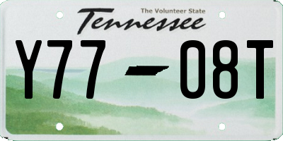 TN license plate Y7708T