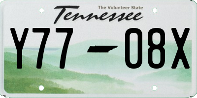 TN license plate Y7708X