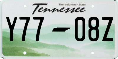 TN license plate Y7708Z