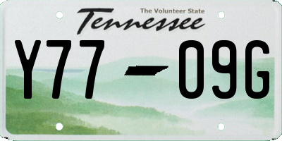 TN license plate Y7709G
