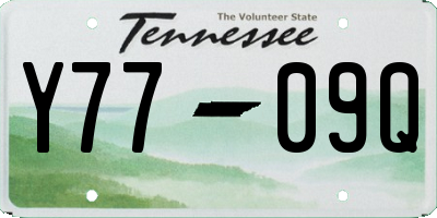 TN license plate Y7709Q