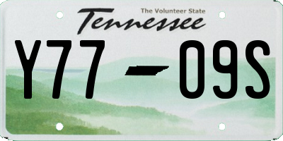 TN license plate Y7709S