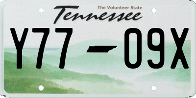 TN license plate Y7709X