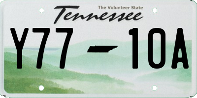 TN license plate Y7710A