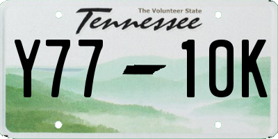 TN license plate Y7710K