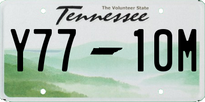 TN license plate Y7710M