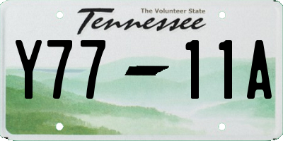 TN license plate Y7711A