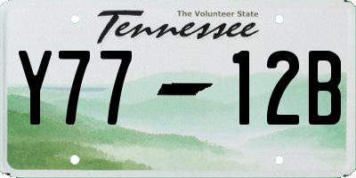 TN license plate Y7712B