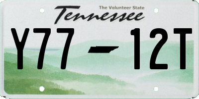 TN license plate Y7712T