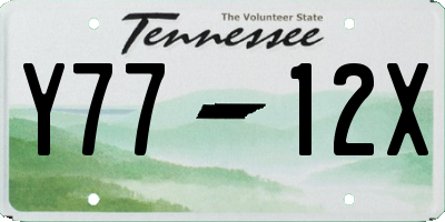 TN license plate Y7712X