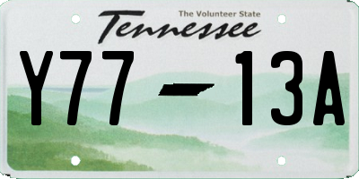 TN license plate Y7713A