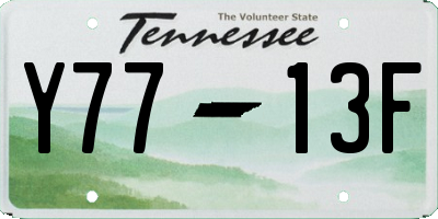 TN license plate Y7713F