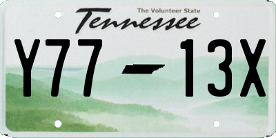 TN license plate Y7713X