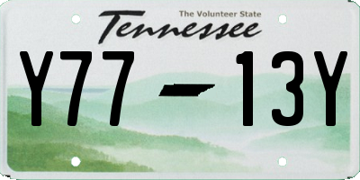 TN license plate Y7713Y