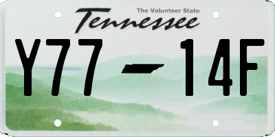 TN license plate Y7714F