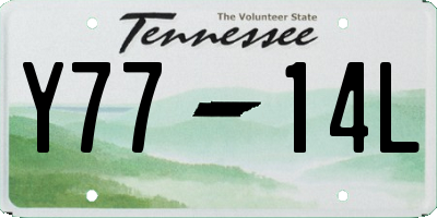 TN license plate Y7714L