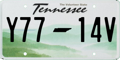 TN license plate Y7714V