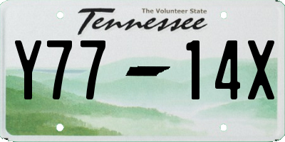 TN license plate Y7714X
