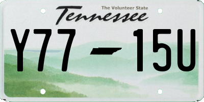 TN license plate Y7715U