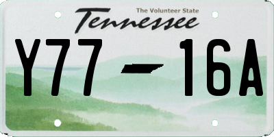 TN license plate Y7716A