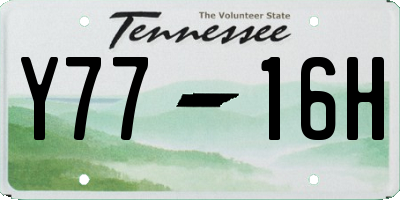 TN license plate Y7716H