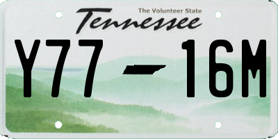 TN license plate Y7716M