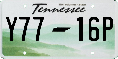 TN license plate Y7716P