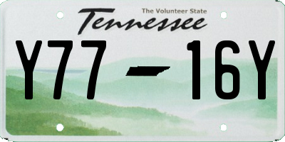 TN license plate Y7716Y