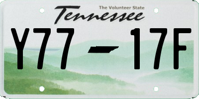 TN license plate Y7717F