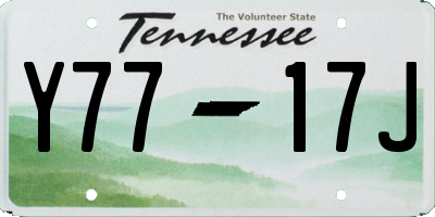 TN license plate Y7717J