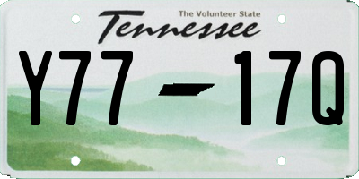 TN license plate Y7717Q