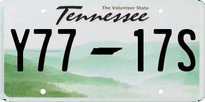 TN license plate Y7717S